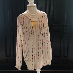 Aqua button up blouse